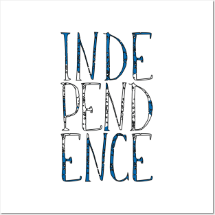 INDEPENDENCE, Scottish Independence Saltire Flag Slogan Posters and Art